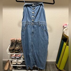 🩵 Sincerely Jules Strapless Denim Dress